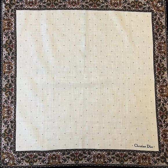 Christian Dior Cotton Scarf / Handkerchief - Picture 1 of 3